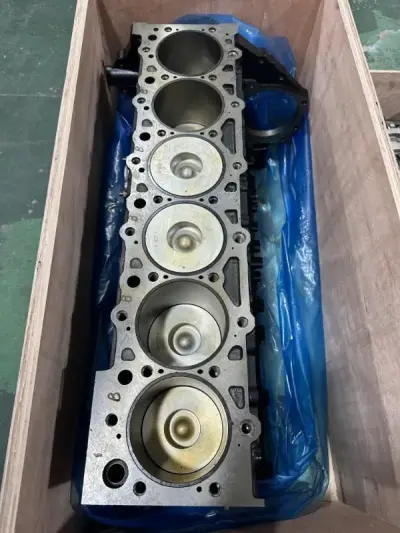 Двигатель Isuzu 6HK1 блок цилиндров в сборе — фото 4
